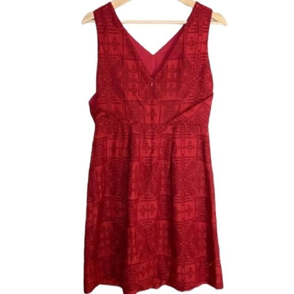 Madewell red silk blend cut out dress with pockets size 8-New without tags - Picture 3 of 10
